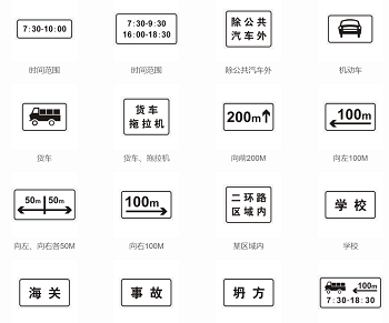 辅助标志图片大全及含义