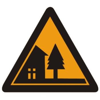 村庄警告标志